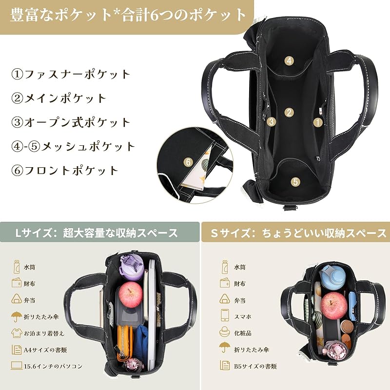 [RAINSMORE] tote bag ladies large capacity canvas shoulder bag men's A4 storage Water repellent handbag cute lightweight Crossbody bag commute