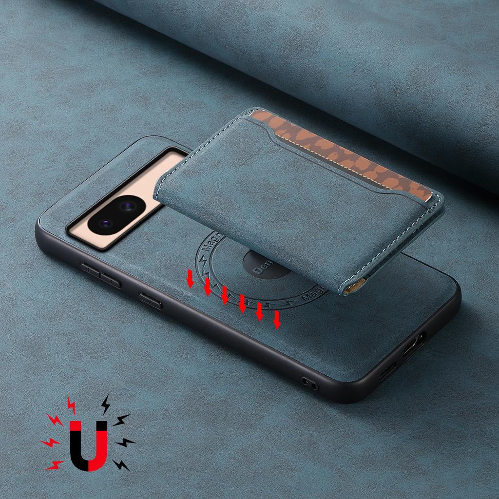 DENIOR D13 For Google Pixel 8a Case 2 In 1 Detachable Leather Phone Back Cover