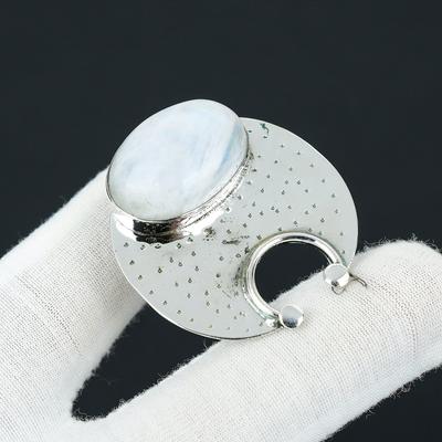Rainbow Moonstone Gemstone Handmade Pendant, 925 Sterling Silver Pendant, Natural Moonstone Silver Pendant, Moonstone Jewelry For Gift