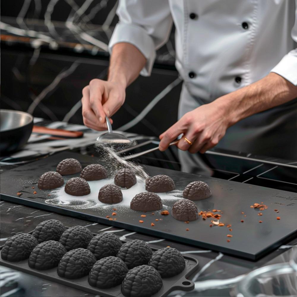 Silicone Brain Cake Mold 10 Cavity Pudding Mold Cake Decorating Tool Chocolate Mold  Halloween