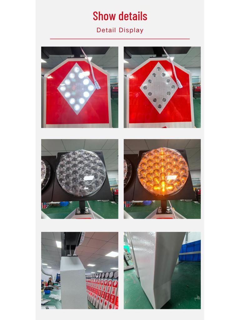 Solar Yellow Flashing Pedestrian Crossing Warning Light