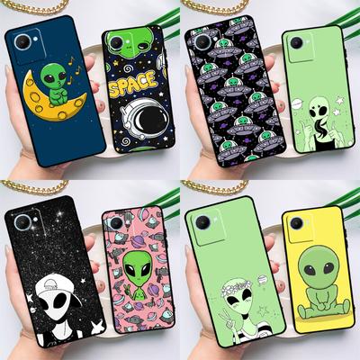 Aesthetics Cute Cartoon Alien Case For Realme C55 C33 C31 C35 C30 C11 C15 C25s C21Y GT Neo 5 3T 2T 8 9 10 11 Pro Plus