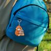 Monkey Plush Keychain Pendant with Metal Ring Soft Stuffed Animal Hugging Doll for Bags Keys Cute Monkey Gift Idea