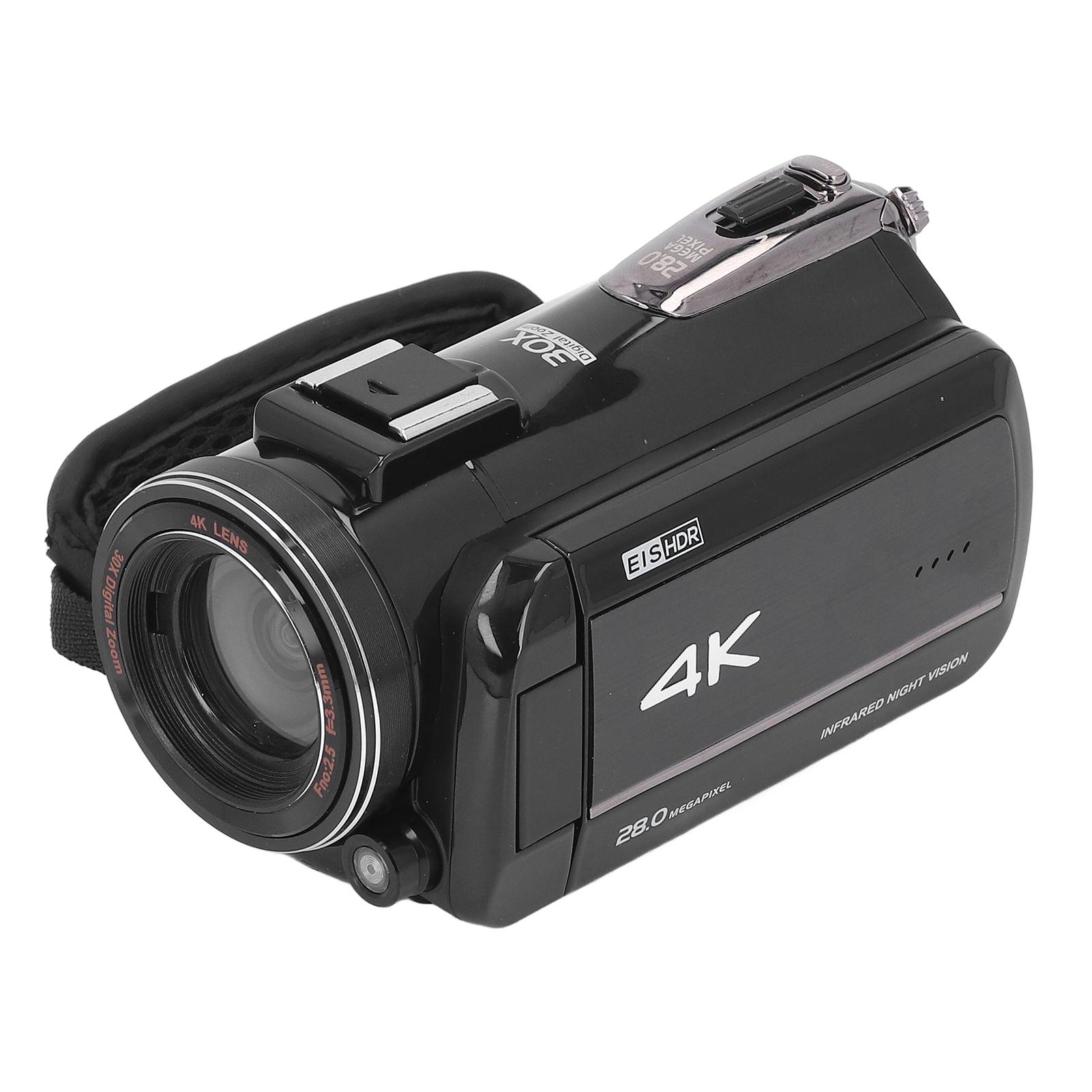 

4K Video Camera Digital Camera Recorder 28MP 3.0 Inch Touch Screen 270 Degree Rotation 30X Smart