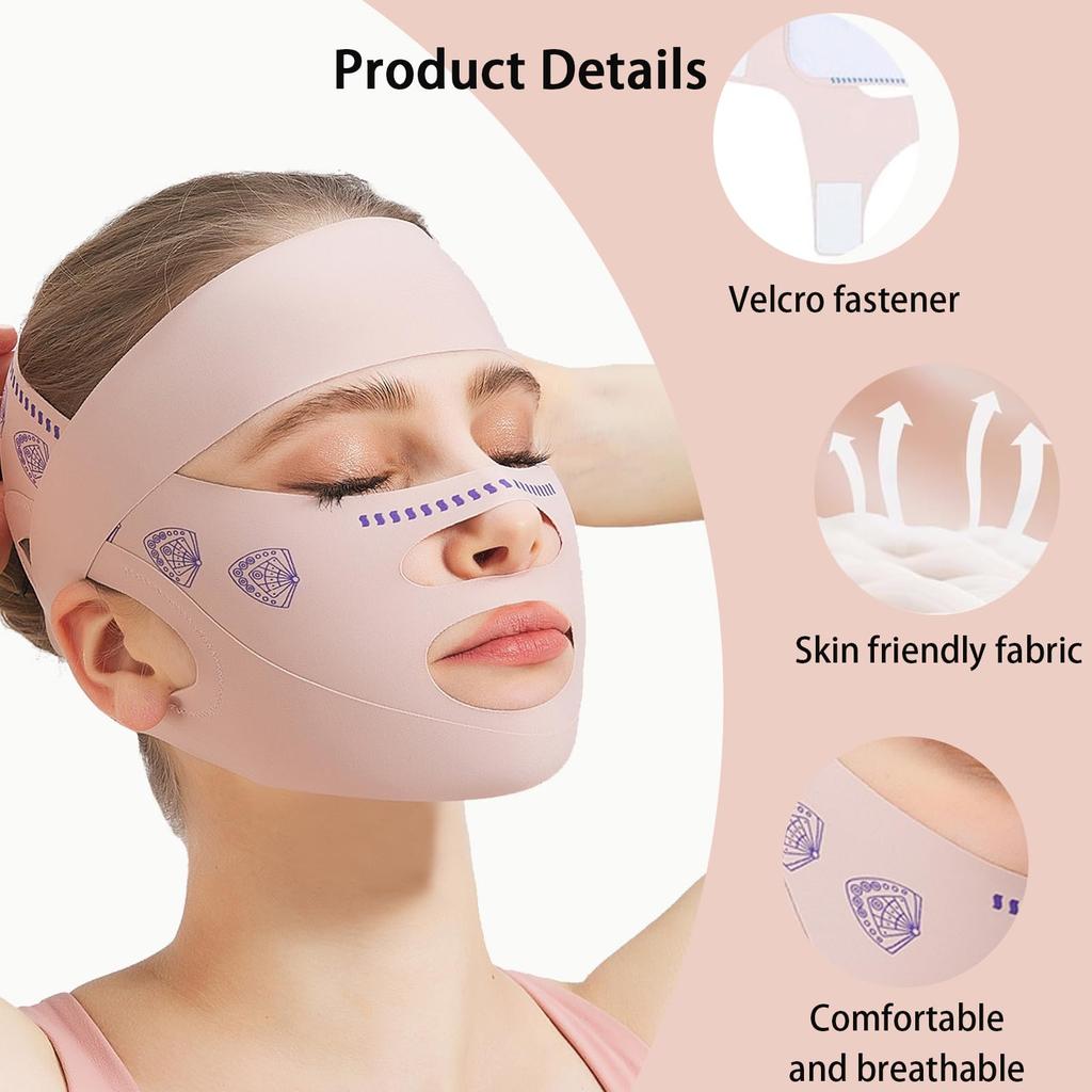 Riduttore Doppio Mento, Maschera Viso in Silicone per Uomini e Donne, Maschera Lifting Viso per Modellare la Linea della Mandibola e Riduttore Grasso Facciale, Maschera Lifting Viso a V Solleva Mento