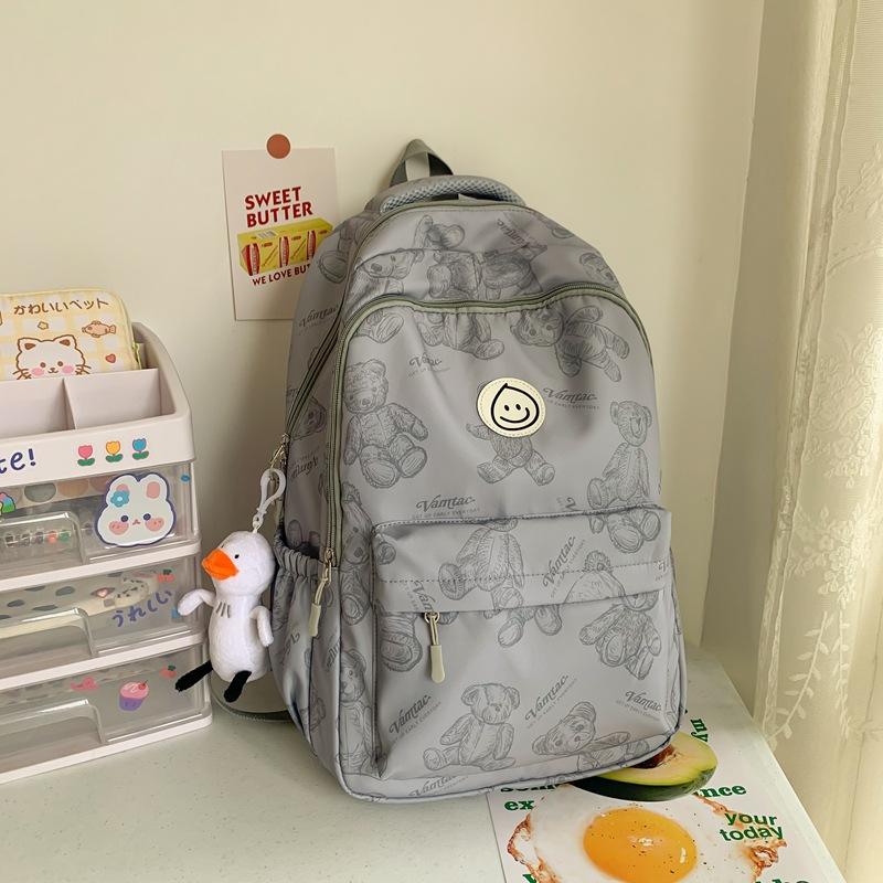 

Граффити рюкзак женский студенческий нишевый дизайн ученицы старшей школы средней школы повседневный рюкзак большой вместимости школьная сумка новый серый