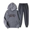 2026 Mens Tracksuit Set Hooded Sweatshirt Pants Winter Fleece Lined Casual Sportswear