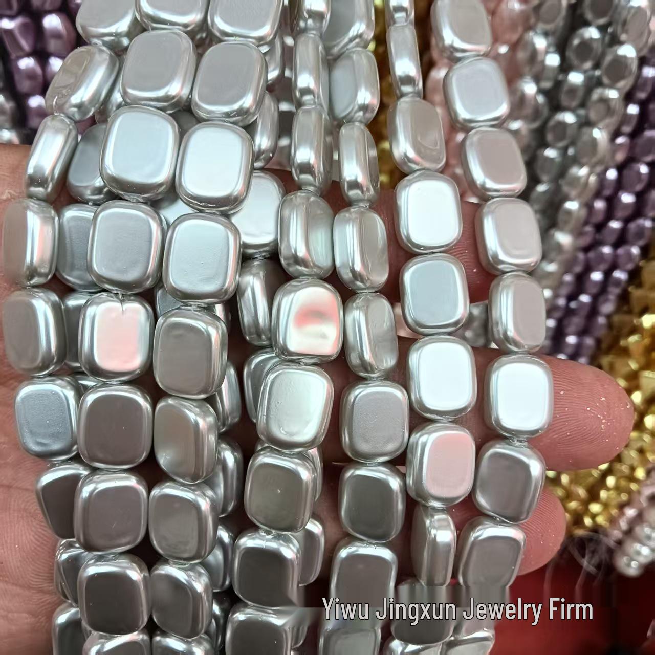 Барочные переливающиеся розовые бусины из имитации жемчуга с полным отверстием, аксессуары для ожерелья