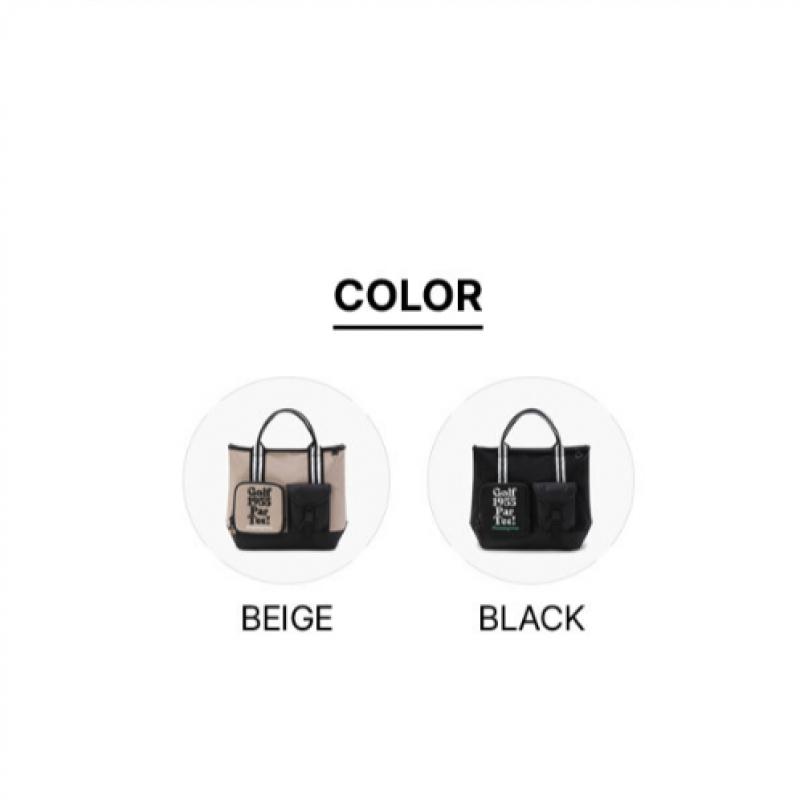 MunSingwear Women S Double Pocket Tote Bag Black Mr122lbg12