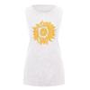 Womens Ladies Summer Sunflower Pattern Loose Round Neck Sleeveless T-shirt