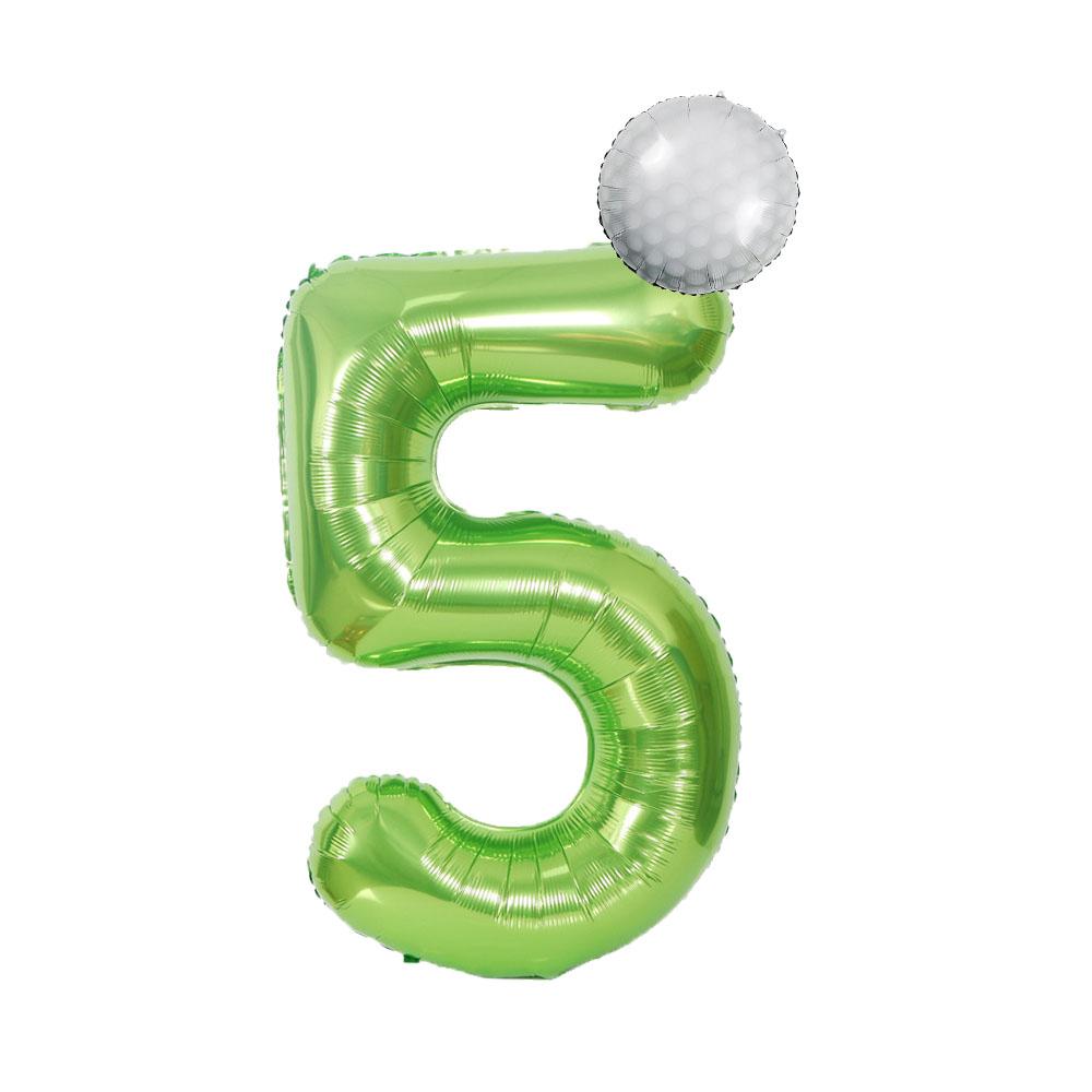 2pcs Golf Birthday Party Decoration Balloons 40inch Green Number Balloon for Golf Theme Birthday Party Decoration