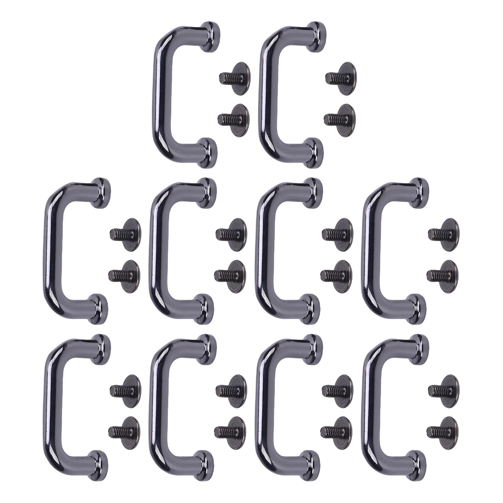 

10 наборов пряжек-мостов квадратные плоские цилиндрические из цинкового сплава для кожевенного ремесла 21,8x10,5x4,3 с серый