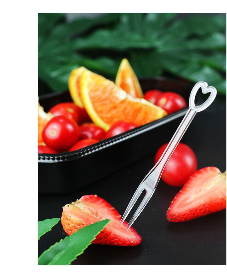 Transparent Colored Disposable Fruit Forks, Cake & Dessert Picks - Pack of 500 Pieces