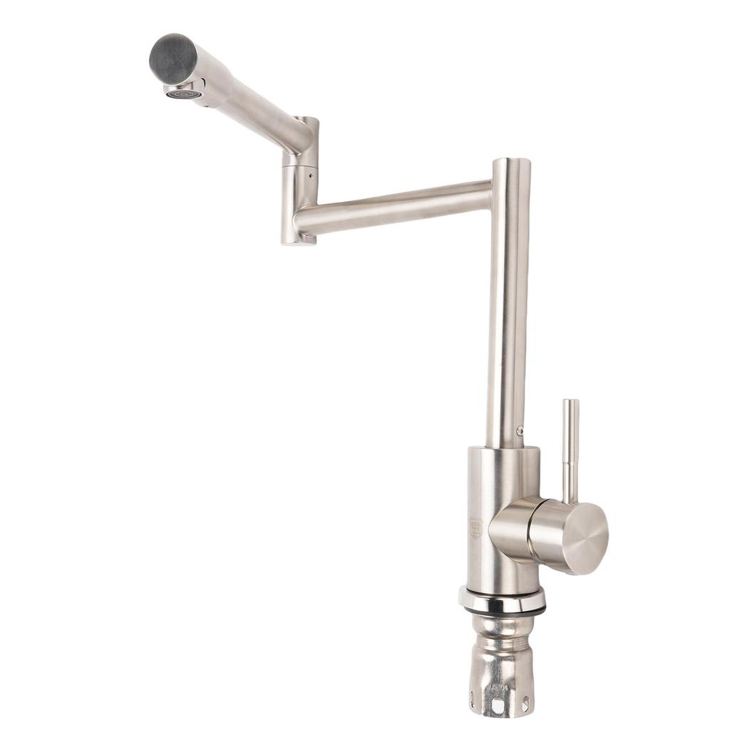 Pot Filler Folding Faucet Foldable Swing Arm Stove Pot Filling Kitchen Faucet 304 Stainless Steel