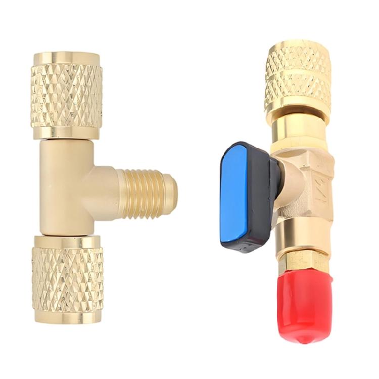 Valvole di Connessione Tripla in Ottone Ingegnerizzate con Precisione Adattatore per Manometro del Vuoto Robusto e Durevole per Strumenti a Vuoto
