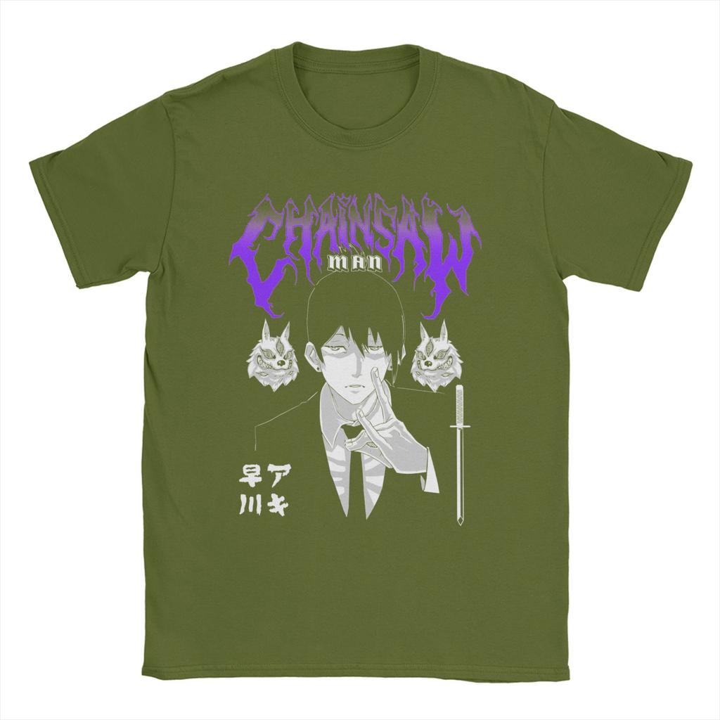 Aki Metal Chainsaw Man für Männer Frauen T-Shirt Denji Makima Aki Kobeni Lustiges T-Shirt T-Shirts 100% Baumwolle Grafik Kleidung