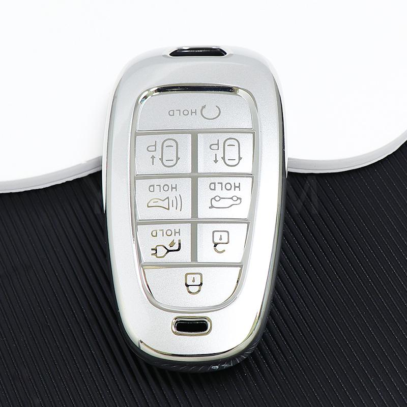 5/7/8 Buttons Car Key Case Cover for Hyundai Sonata Sel Ev 6 Ev 8 IONIQ 5 NEXO Tucson Sonata 2020 Grandeur 2020 Sonata Limited