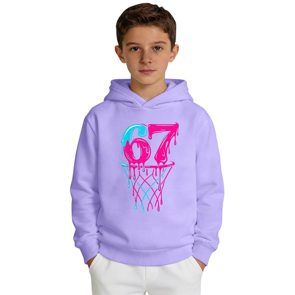 Boys' Printed Hooded Long,Sleeve Sweatshirt Casual Sports Comfort Sweatshirt
