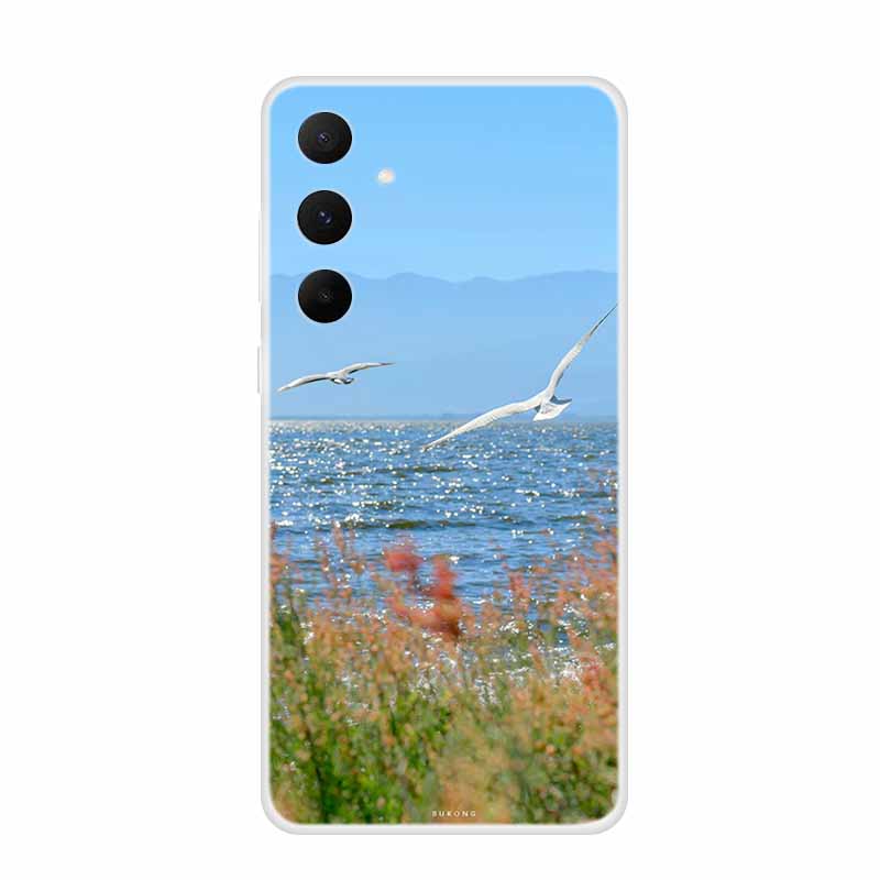 Colour Floral Phone Case for Samsung A05 A15 Clear Soft Case Silicone TPU Cover for Samsung Galaxy A25 A35 A55 Protective Funda