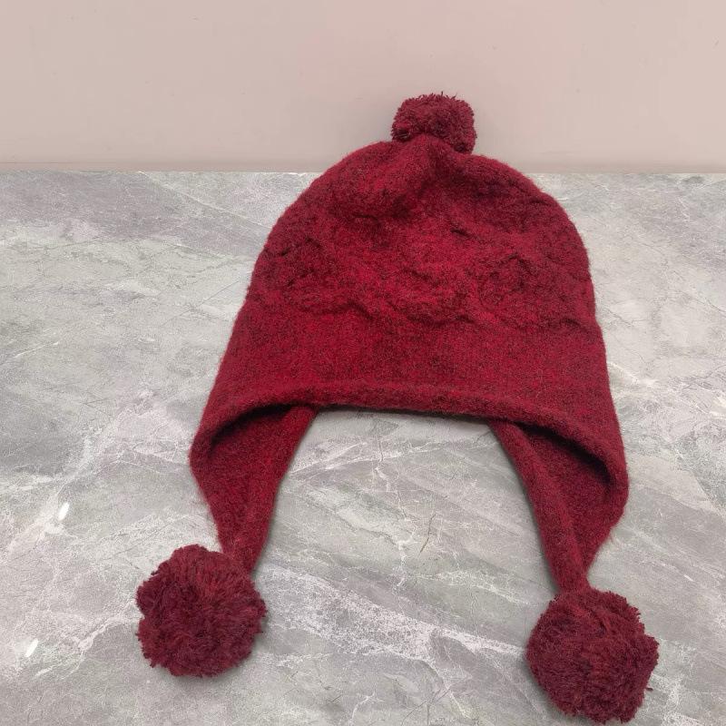 Męskie i damskie jesienno-zimowe nowe modne czapki urocze ciepłe dziergane czapki na uszy wełniane z domieszką wełny odmładzające żakardowe czapki wełniane