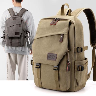 Canvas Backpack Men's Multifunctional Casual Computer Backpack Retro Trendy Large Capacity Backpack