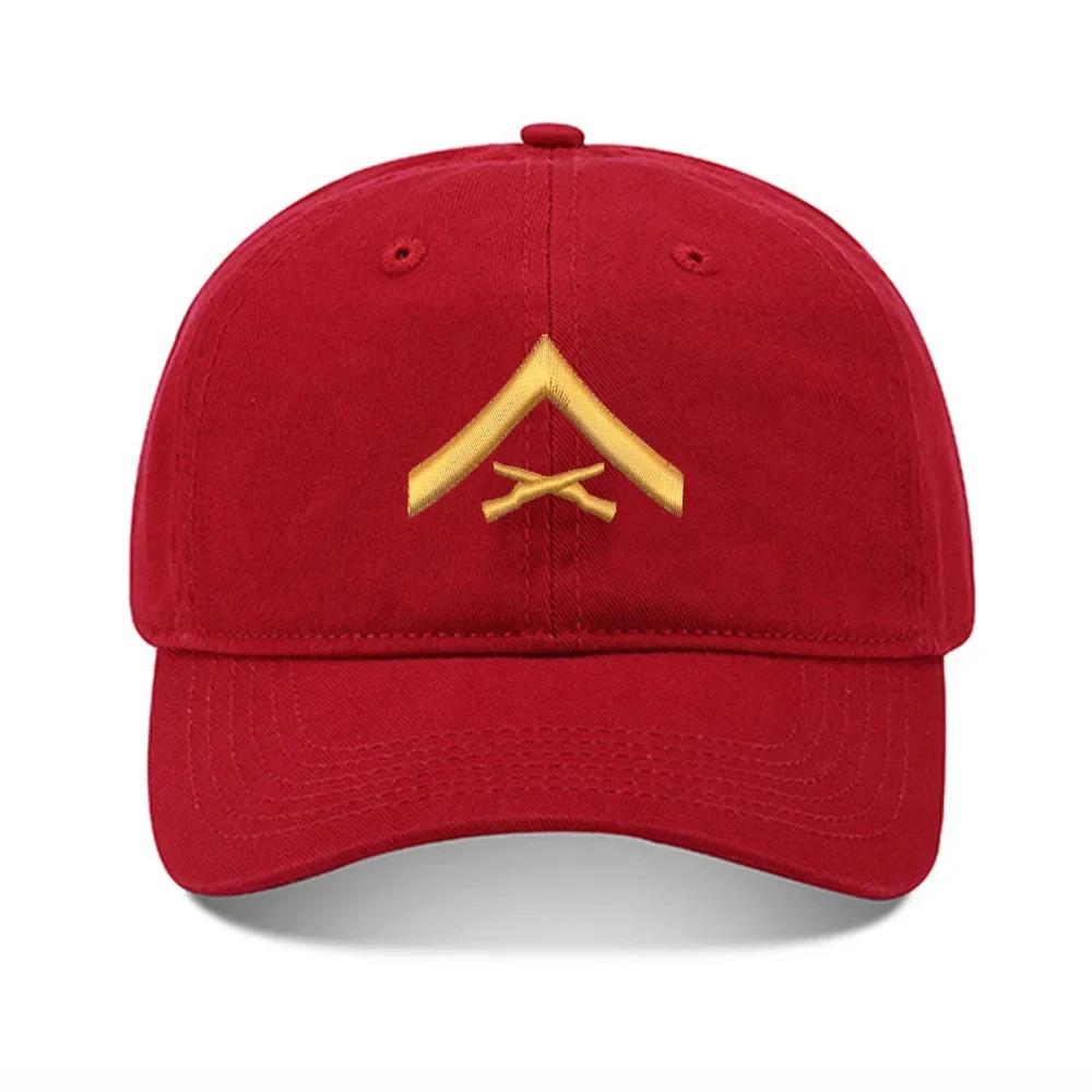 Lyprerazy Baseball Hat Army Lance Corporal Unisex Embroidery Baseball Cap Washed Cotton Embroidered Adjustable Cap