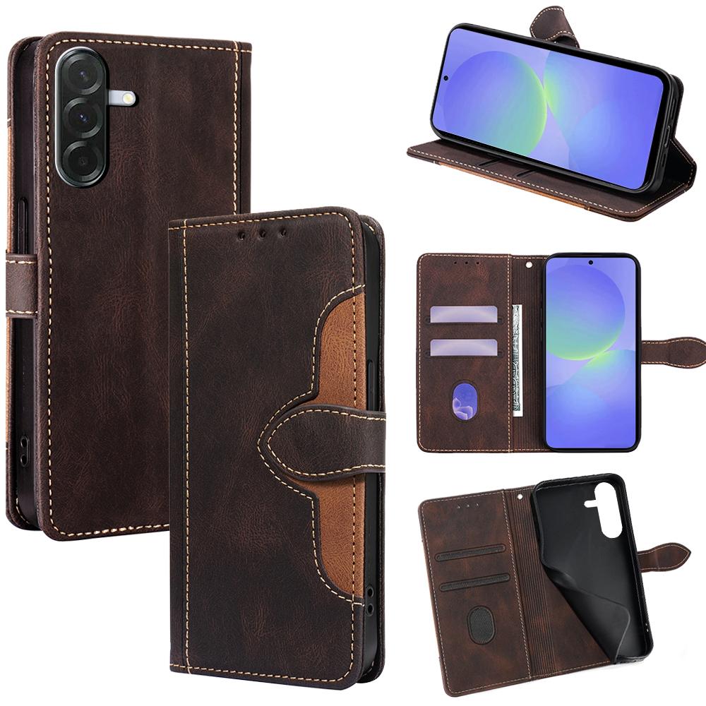 For Samsung Galaxy A36 5G Case Leather Wallet Phone Cover with Straw Hat Magnetic Clasp