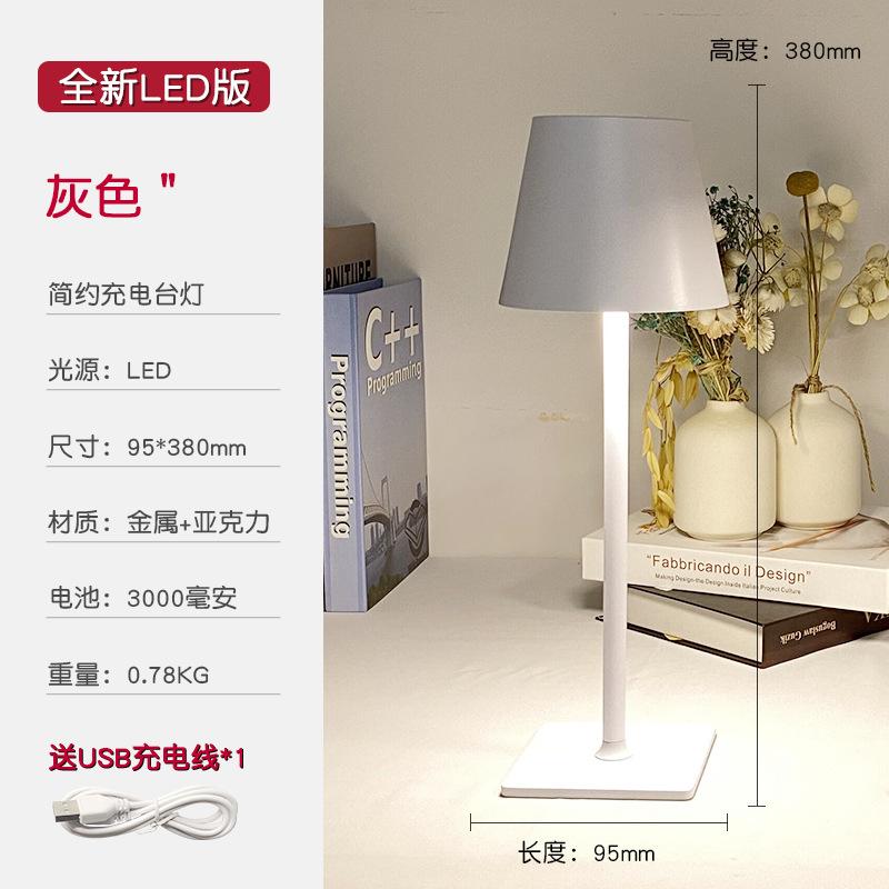 

Американская скандинавская светодиодная лампа для бара в отеле, обеденного стола, украшения рабочего стола, защита глаз, креативная USB-лампа для зарядки из металла, высокая настольная лампа
