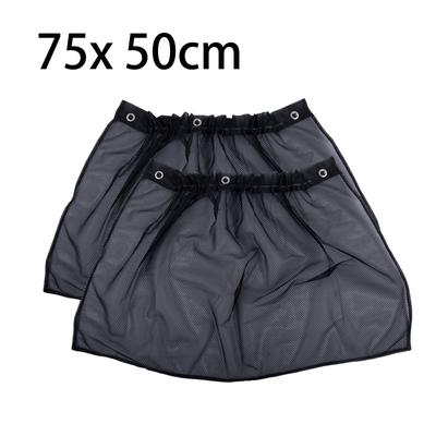 Car Sun Blinds Cycling 50*75cm A Pair Black Foldable