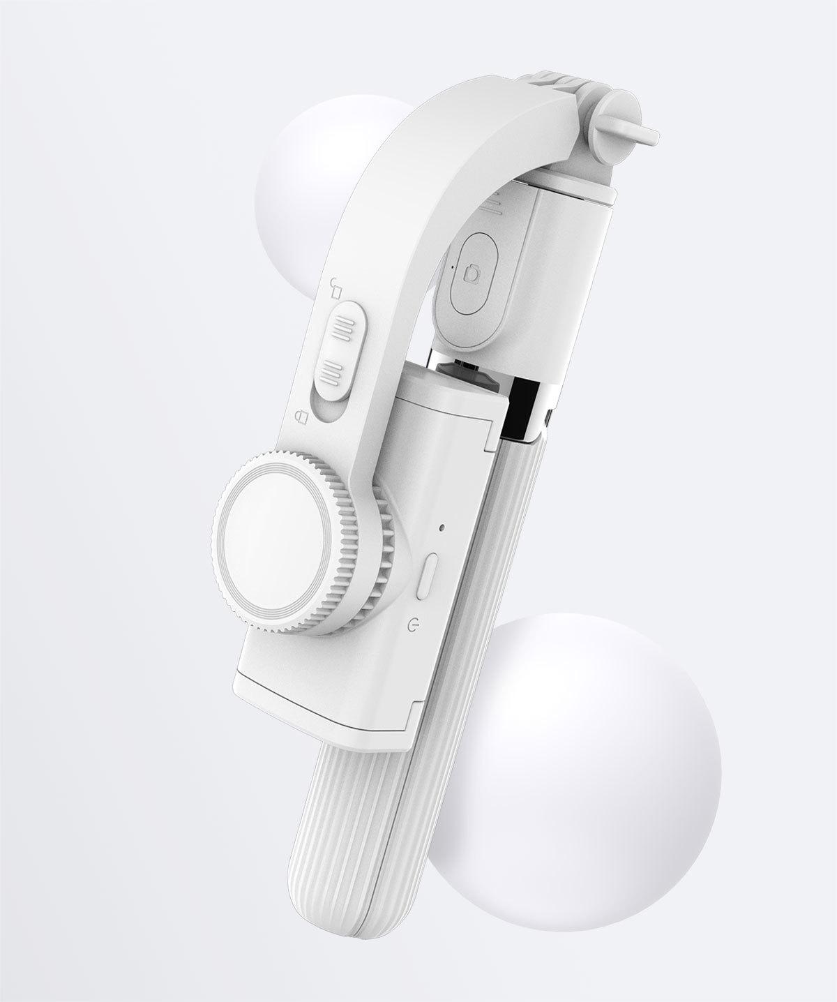 

Q08 Bluetooth Ручной стабилизатор подвеса для мобильного телефона Держатель палки для селфи Регулируемая подставка для селфи для IPhone/Huawei XIAOMI L08 белый