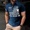 Flag Letter Print Collar Polo Shirt for Men, Slim Fit, Everyday Versatile