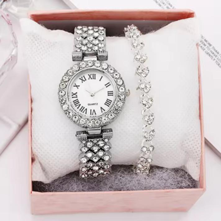 Fashion Roman Diamond Women'S Watch Women'S Watch Quartz Watch Bracelet Women'S Watch