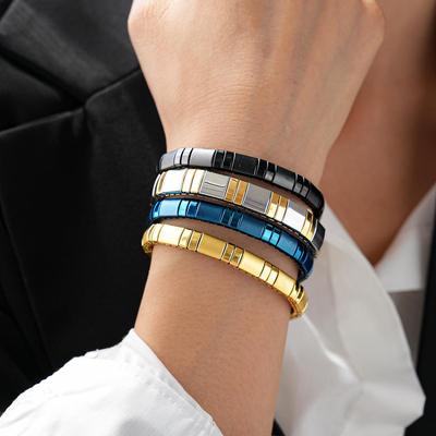Minimalist Stainless Steel Spliced Bracelet – Stylish, Versatile, Unique Design