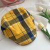 Dopamine Style Plaid Beret Hat Lattice Flat Peaked Cap Elegant Lattice Sun Hat  Travel