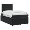 Box Spring Bed with Mattress Black 120 x 190 cm Velvet