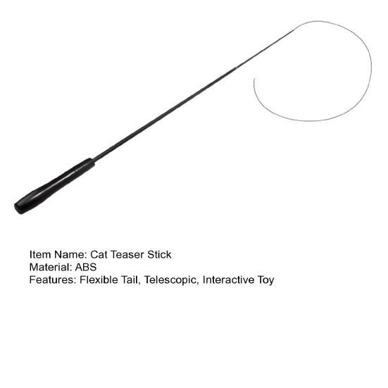 LED Cat Teaser Stick USB Rechargeable Cat Teasing Wand with Red Light Dot Teaser Telescopic Wand Interactive Toy for Indoor Cats