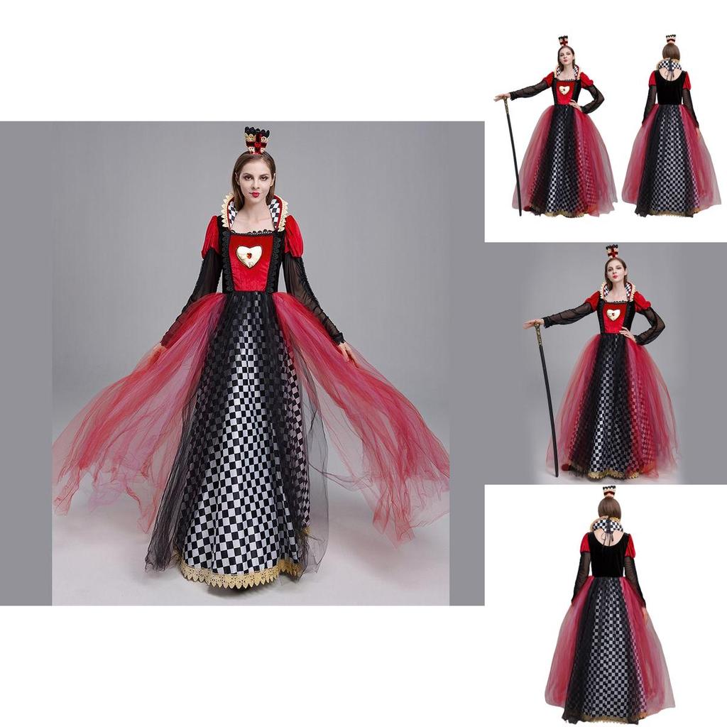 Alice In Wonderland Queen Of Hearts Halloween Costume Vintage Unique Look