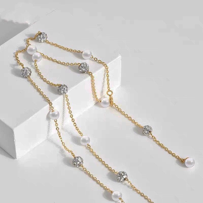 

Элегантное жемчужное ожерелье из гипсофилы: Минималистичный чокер с кисточками в японском и корейском стиле для женщин