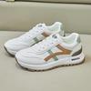Women Fashion Leather Sneakers Autumn New Girl Casual Sport Shoes Fashion Striped Gym Shoes