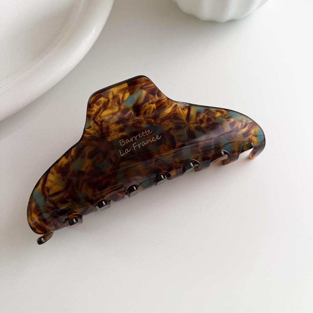 Korean Elegant Gold Acetate Hair Claw Clip for Women - High-Class Updo Accessory