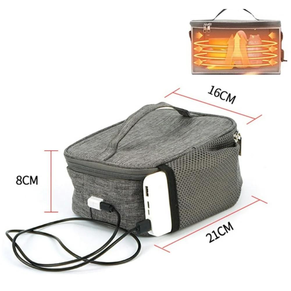 USB Rechargeable Food Heater Warmer Waterproof Electric Lunch Bag Portable Lunch Warmer Electric Thermal Lunch Bag for Women Men