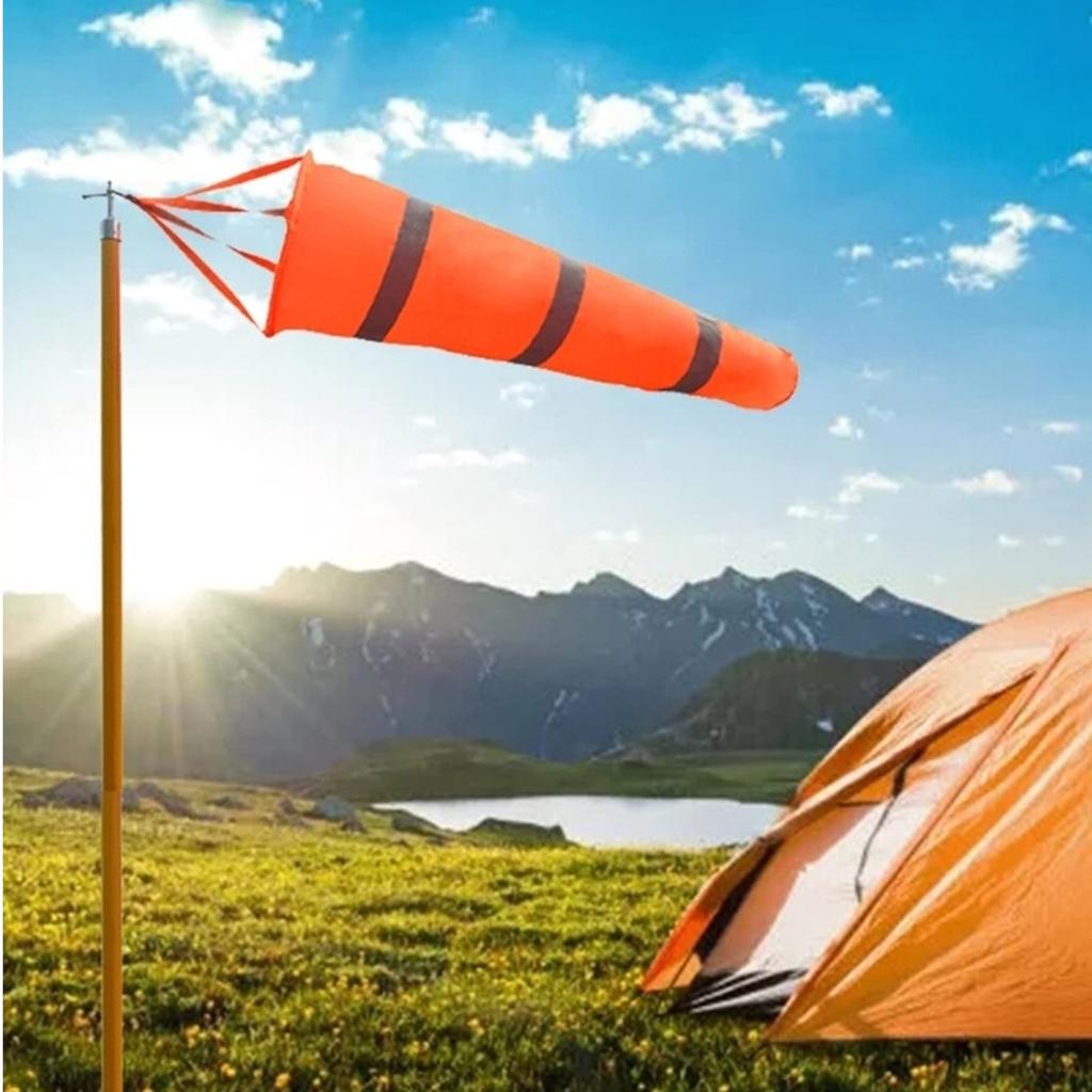 Leiasnow Pack de pour Mesurer la Vitesse du Vent et le Vent et le Vent et Lumineux Pack de Manches à Air, 80cm, 6, Direction, Force, Puissance, Réfléchissant, (Orange &