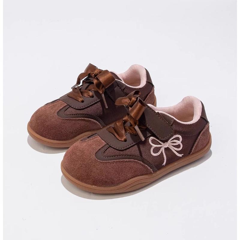 

Children s Board Shoes Four Seasons Models Casual Girls Sneakers Two-Color Non-slip Round Head Cute Casual Lace-up Kid s Shoes 36