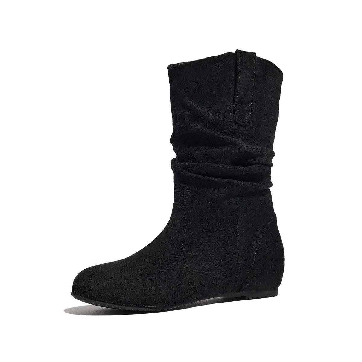

Autumn and winter outer order comfortable flat bottom large size suede sleeve low tube boots 39