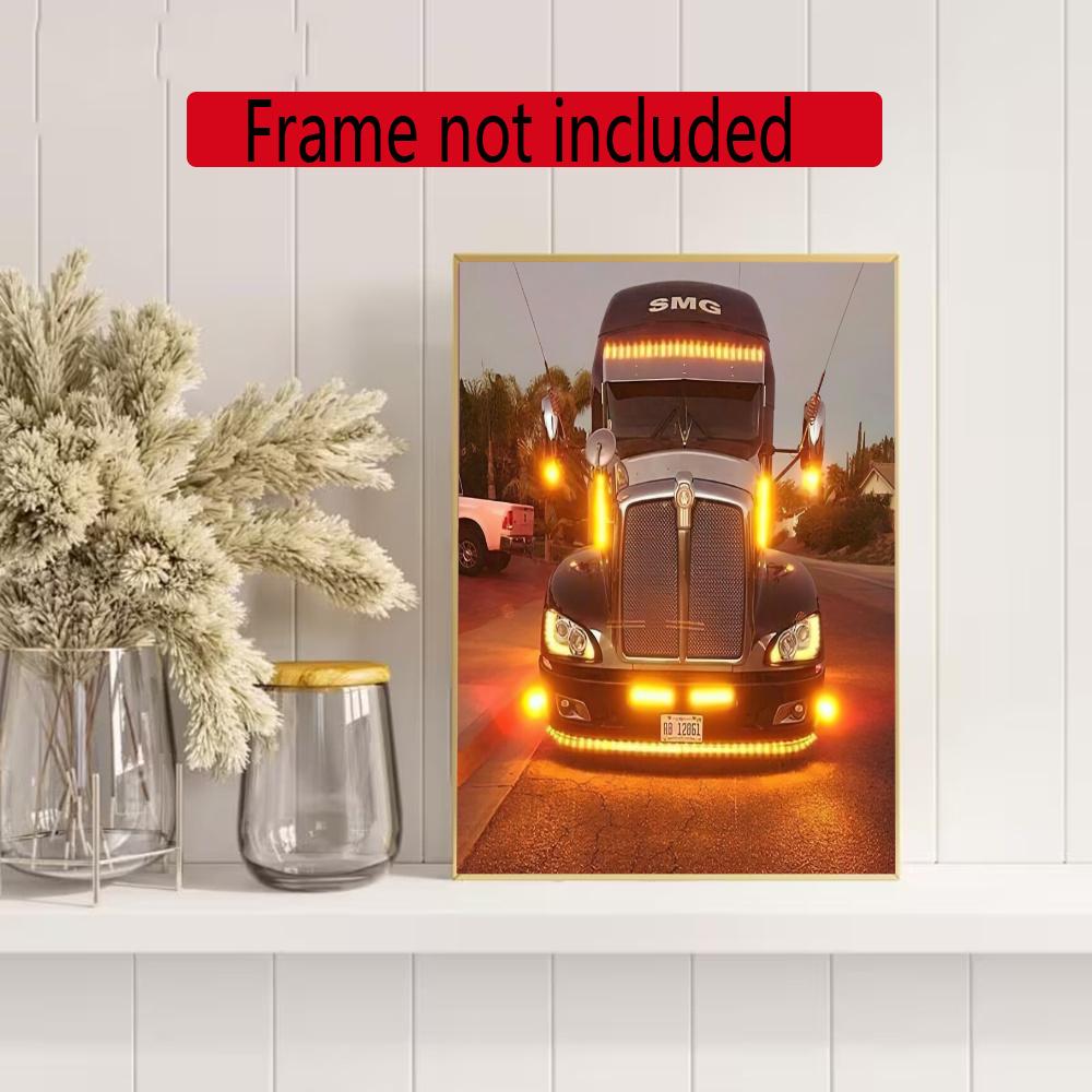 Kenworth 5D Diy Diamond Paintings Mosaic Wall Round Diamond Art Painting Kits Embroidery Crystal Accessories Frameless