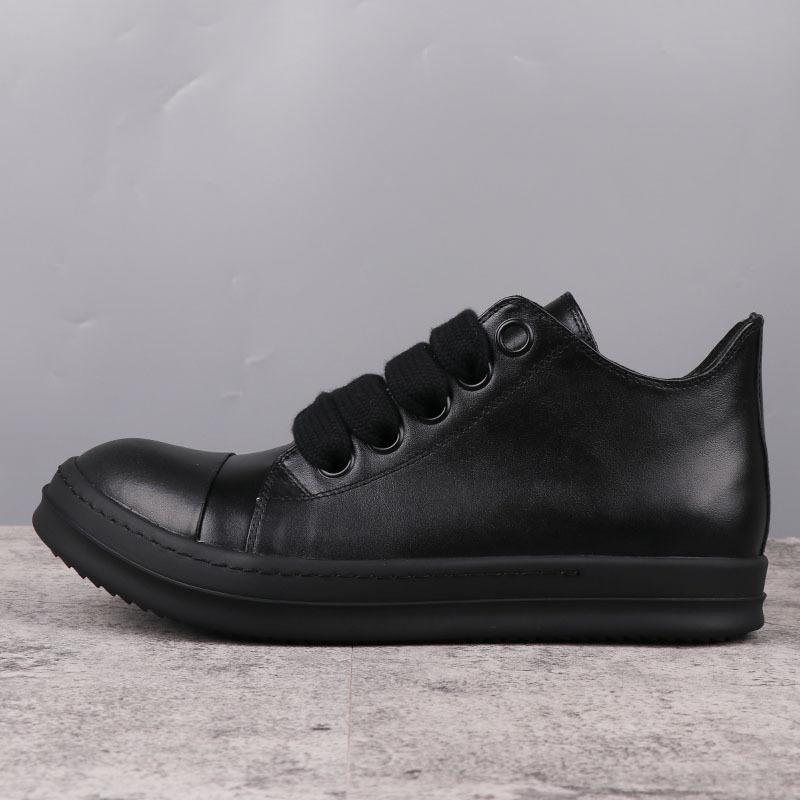 

Популярные мужские кроссовки кожаные туфли для женщины полностью черные однотонные мужские повседневные туфли очень большие шнурки женские кроссовки 48 чёрный