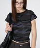 CHICKS Camo Slim Fit Basic T-Shirt Melange