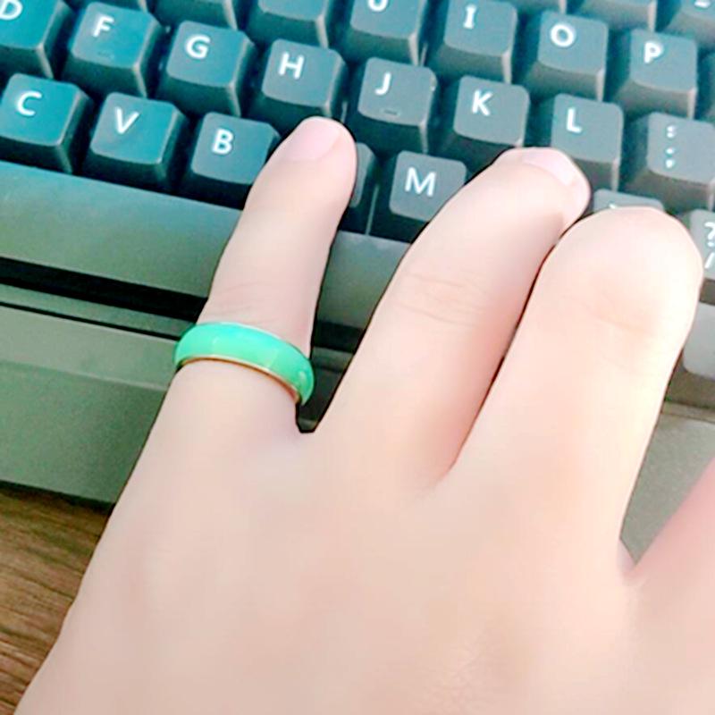 Niche Titanium Steel Oil Drop Ring - Simple European & Korean Style Couple Jewelry