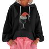 Women's Christmas Print Loose Casual Long Sleeve Hooded Sweatshirt