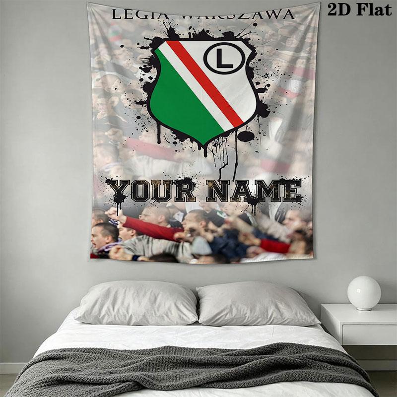 Custom Legia Warsaw Wall Hanging Printed Fabric Blanket Decorative Tapestries for Bedroom Living Room Home Decor